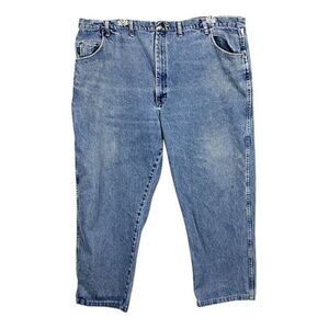 Cabela’s Straight Leg Jeans Relaxed Light Wash 5-Pocket Blue Men’s Size 50 X 28